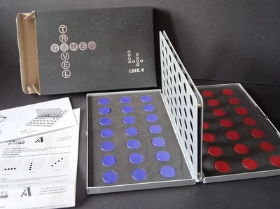 Travel connect 4 game in metal case - Image 1 of 4