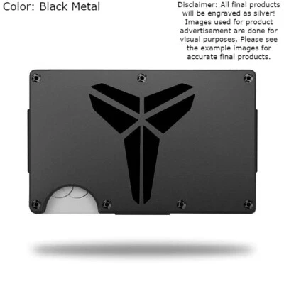 Custom BLACK MAMBA KOBE BRYANT Laser Engraved Wallet - Pick A Wallet Color - Image 1 of 4