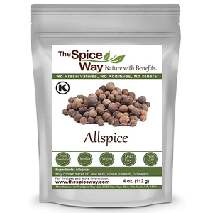 The Spice Way Allspice - Whole ( 4 Oz ) a Multipurpose Berry for Curries, Sauces - Picture 1 of 12
