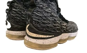 Nike LeBron 15 XV Mens Size 11 Basketball Shoes Ashes Black White Oreo - Picture 1 of 15