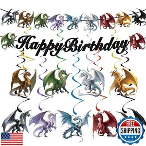 Pre-assembled Dragon Birthday Party Decorations Dragon Themed Decor Dragon Pa - Picture 1 of 5