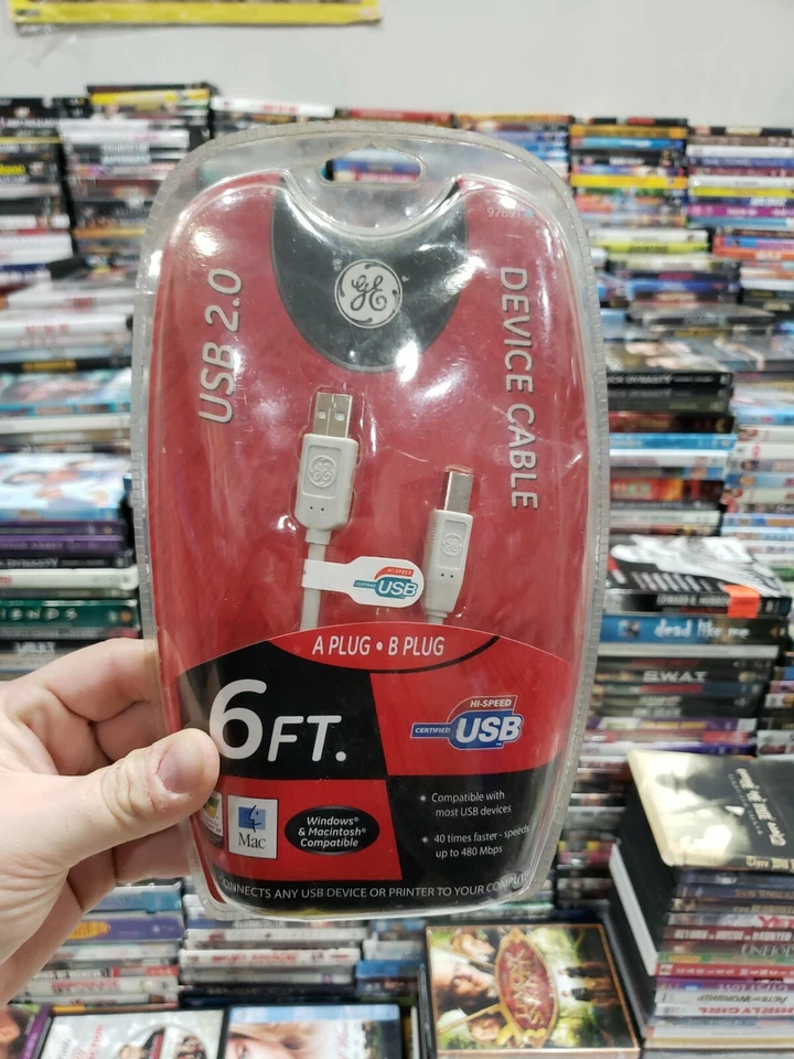 NEW GE USB AB 2.0 Hi-Speed 6 FT. Foot Device Cable Printer Windows Macintosh - Image 1 of 3