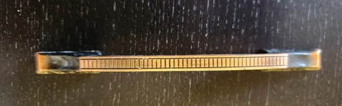 Copper hardware cabinet handle drawer pull Mid Century Modern Art Deco 3" center Cover