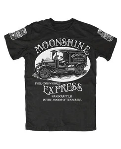 Moonshine Express T-Shirt Whiskey Rockabilly Redneck Vintage Rebel Fun KULT - Bild 1 von 6