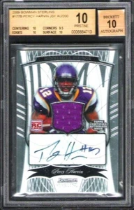 (#026/200) BGS 10 Pristine 10 Autograph Rc Jersey Percy Harvin Auto 2009 Rookie - Foto 1 di 3