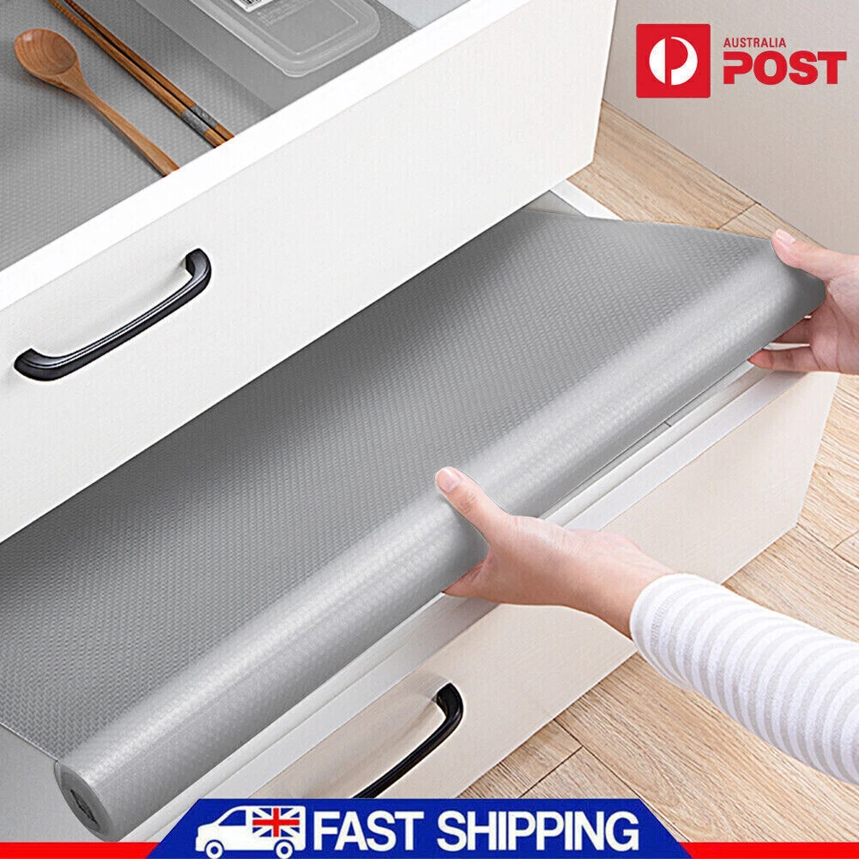 Bulk Roll - 5m/10m/20m Flexible Grey Waterproof Drawer Shelf Liner Mat AU Stock - image 1 of 4