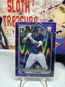 2024 Bowman Chrome Purple Raywave Refractor Louis Baez 1st Bowman /250 #BCP66 - Bild 1 von 2
