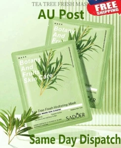 TEA TREE Moisture Essence Face Mask Sheet Facial Beauty Skin Care Collagen Pack+ - Picture 1 of 13