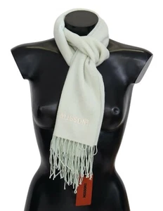 MISSONI Scarf Light Green Pattern Cashmere Wrap Fringes 160cm x 48cm RRP $500 - Picture 1 of 7