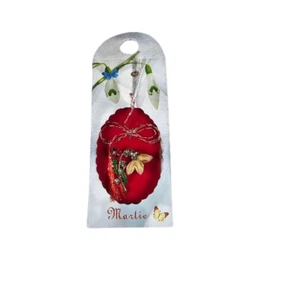 Martisor Märzchen, Charm Anhänger als Schneeglöckchen Marienkäfer aus Metall 227 - Bild 1 von 1