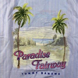 Tommy Bahama Hemd Herren XL Paradise Fairway bestickt blau Seide Hawaii Camp - Bild 1 von 20