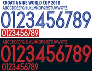 Juego de nombre y número para la Copa Mundial de Croacia 2018 fútbol en casa/fuera - Imagen 1 de 4