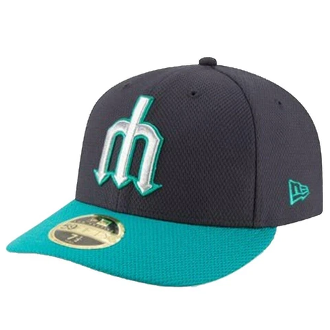 Seattle Mariners New Era 5950 Batting Practice Fitted Hat - Navy Cover