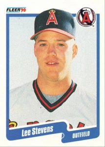 1990 Fleer Baseball Rookie Card Lee Stevens Kansas City Royals #145 - Picture 1 of 2