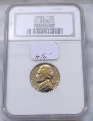 1961 Jefferson Nickel Gem Proof NGC PF 67 - Image 1 of 4