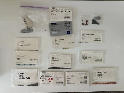Assorted Swarovski Crystal OPEN PKG ss12 ss10 Flatback Rhinestone 2028 Xilion - Image 1 of 4