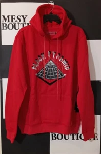 Black Pyramid Mens Hoodie Embroidery Logo Sweatshirts Fleece Lightning Red Sz XL - Picture 1 of 5