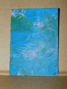 ACEO Original Art Trading Card Acrylic Abstract Painting by NuoVo (#54) - Picture 1 of 2