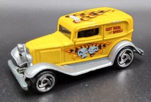 Hot Wheels 1988 Yellow w/ Flames '32 Ford Delivery Truck Get Real MI Thailand - Picture 1 of 5