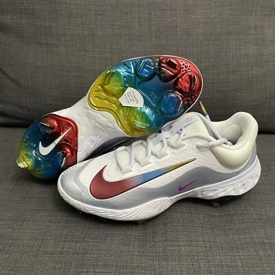 Botines bajos Nike Alpha Huarache Elite 4 blancos hipervioleta para hombre talla 8/mujer 9,5 Foto 1 de 4