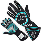 K1 Racegear    23 Flx Nfb M    Glove Flex Medium Black   Flo Blue Sfi   Fia