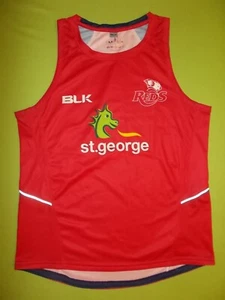 Vest QUEENSLAND REDS (S) BLK 2015 PERFECT !!! home TRAINING Sleeveless AUSTRALIA - Picture 1 of 9