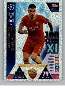 2018-19 Topps UEFA Champions League Partido Attax #431 Aleksandar Kolarov 100 Club - Imagen 1 de 1