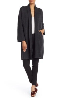 Cárdigan gris con cuello chal Vince $545 nuevo con etiquetas mezcla de lana frente abierto talla M  Foto 1 de 4