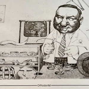 Charles Bragg Vtg Print Orthodontist Dr Nurse Dental Office Book Plate Sardonic - Picture 1 of 9