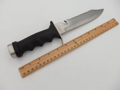 Cuchillo de buceo vintage Dacor acero inoxidable Japón buzos 12" SIN FUNDA Foto 1 de 4