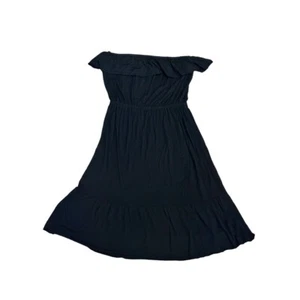 Merona Black Strapless swim coverup Mini dress size small - Picture 1 of 5