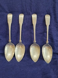 Antique Vintage Sterling Spoon, marked W.H - L&S, 8.5" Victorian England Set 4 - Picture 1 of 6