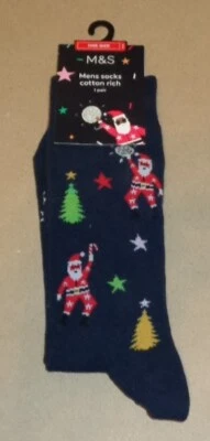 CHRISTMAS SOCKS – MARKS AND SPENCER - NEW WITH TAGS - Image 1 of 2