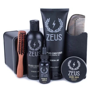 Juego de aseo Zeus Premium para hombre para el cuidado de la barba y la piel verbena lima - Imagen 1 de 8