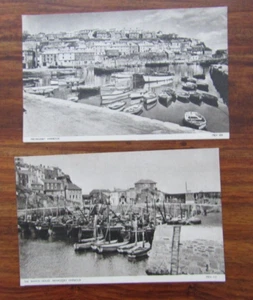 CORNWALL 2 POSTCARDS   OF MEVAGISSEY HARBOUR - Picture 1 of 2
