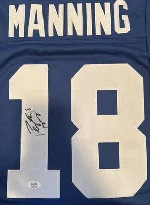 Peyton Manning Signed Indianapolis Colts Mitchell & Ness Jersey PSA COA RARE - Image 1 of 4