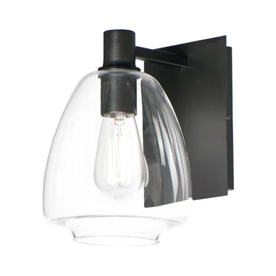 Maxim Lighting 11111CLBK Babylon 1 灯 7 英寸黑色壁灯壁灯 — 第 1/4 张图片