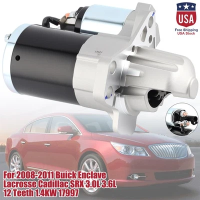 Starter Motor For 2007-2009 Suzuki XL-7 Pontiac G6 2013-2017 GMC Terrain 3.6L - Изображение 1 из 4
