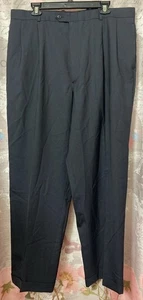 Men Dress Pants Pleated Cuffed Sz 38 X31 Made In Korea~95% New Wool - Picture 1 of 12