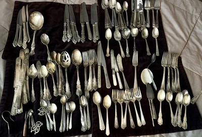 Cubiertos antiguos mixtos Reed&Barton Westmoreland Simeon L. & George H. Rogers Co Foto 1 de 4