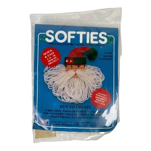 Softies Santa Claus Kit 2133 Magnet Pinback or Christmas Ornament Vintage - Picture 1 of 2