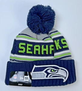 Seattle Seahawks Sombrero Gorra Gorro Niño Juvenil Azul Marino Verde NFL Fútbol Nueva Era - Imagen 1 de 9