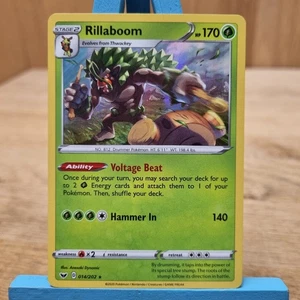 Rillaboom 14/202 Schwert & Schild Base Set Pokemon Karte TCG - Bild 1 von 2