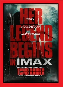 Orig 2018 TOMB RAIDER MOVIE 48x70 D/S Bus Shelter Advance Poster ALICIA VIKANDER - Picture 1 of 1