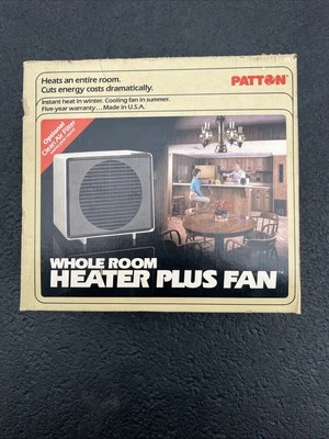 Vintage Patton Whole Room Electric Heater Plus Fan Model HF 8 Made In USA Works! - Image 1 of 4