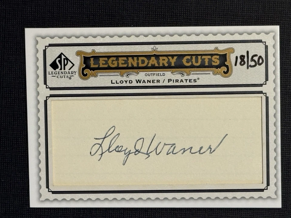 2009 SP Legendary Cuts - Legendary Cuts Lloyd Waner #LC-252 18/50 HOF - Image 1 of 2