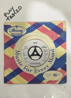 INXS - Suicide Blonde/ Everybody Needs You Tonight 7” Single Vinyl Record 1990 - Image 1 of 4