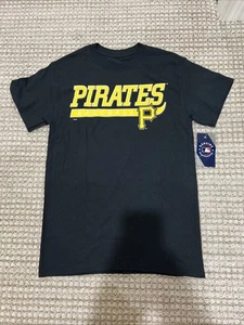 NEW Pittsburgh Pirates MLB Genuine Merchandise Black T-Shirt Small NWT - Picture 1 of 9