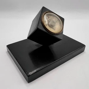 Termómetro de escritorio cubo de baquelita negro vintage años 70 URSS decoración retro soviética - Imagen 1 de 8