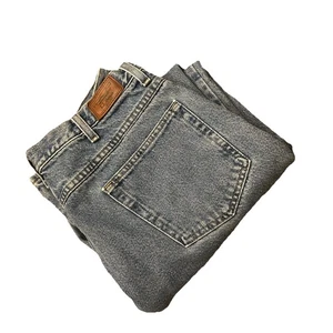 Vintage LL Bean Jeans Mens 36x32 Blue Denim Double Lined Flannel Relaxed Fit - Picture 1 of 7